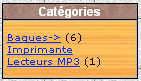 menu catégories