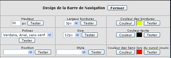 Osc design: Barre de navigation